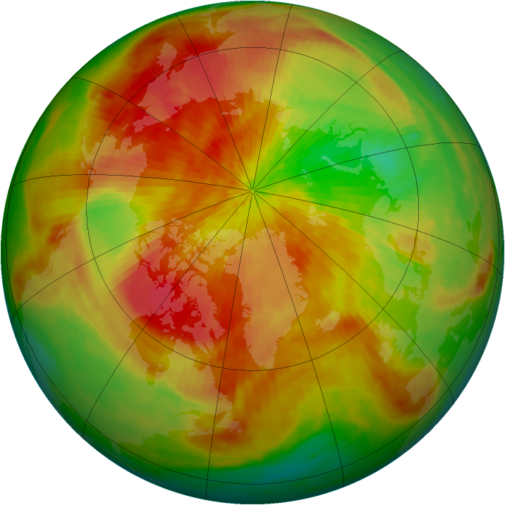 Arctic ozone map for 14 April 2003